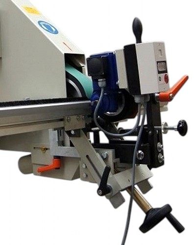 KS 360 BC with cylindrical grinding device Ø 6-80 mm with central height adjustment and 0.5 m guide rail on the right + left
