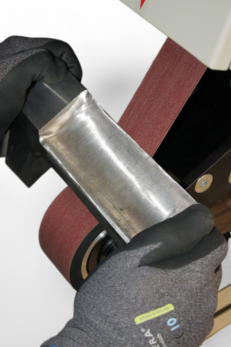 Grinding KS 363 TB 7 on the free belt